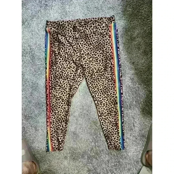 Torrid Leopard Liquid Full Lenght Leggings Rainbow Pride Size 3 - Picture 2 of 5